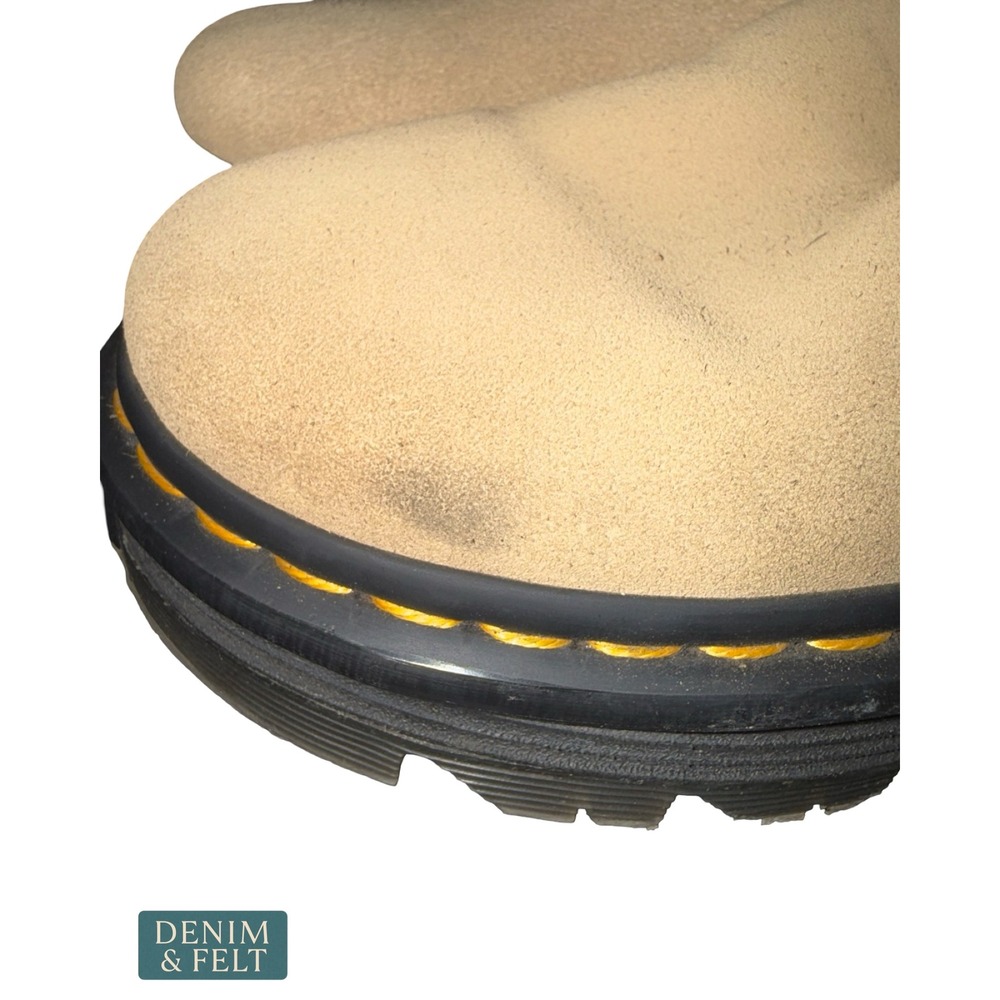 NEW Dr. Martens Zebzag Suede Slingback Platform Mules Tan Clogs Women's 7‎ - Picture 13 of 16